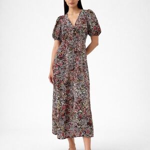 GAP Floral Maxi Dress with Puff Sleeves (133)